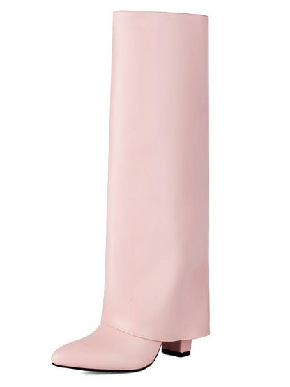 ELEGANTI | BOTAS DE TACÓN CUADRADOS EFECTO PANTALÓN