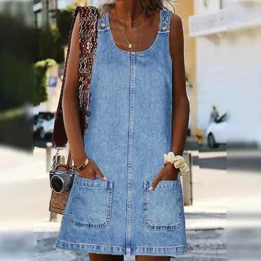 LIVIAN | VESTIDO VAQUERO ESTILO PETO