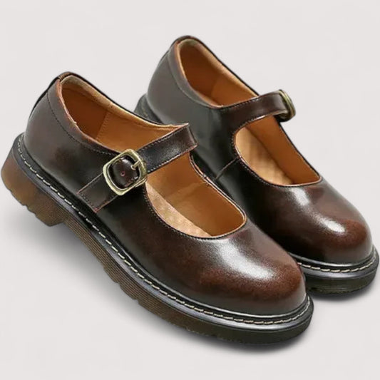 ALEXA | MOCASINES DE PIEL MARRÓN