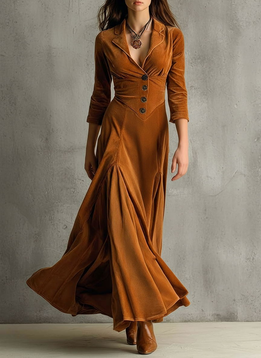 SAN FRANCISCO | VESTIDO LARGO DE TERCIOPELO