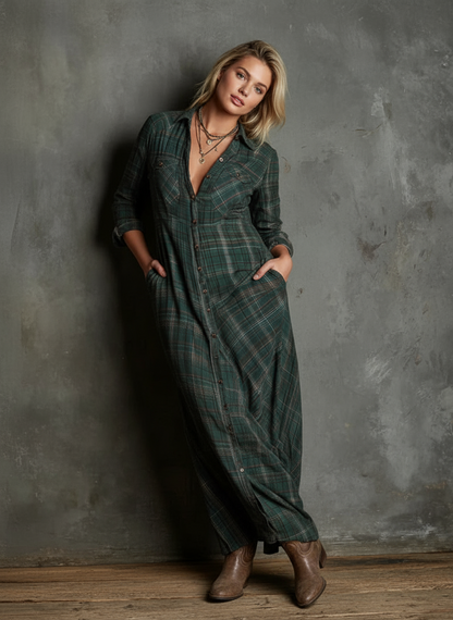 MANHATAN | VESTIDO CAMISERO CUADROS