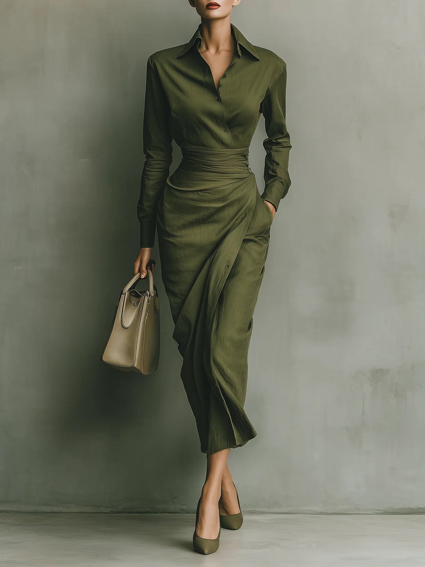ORLEANS | VESTIDO ARMY MAXI DRESS