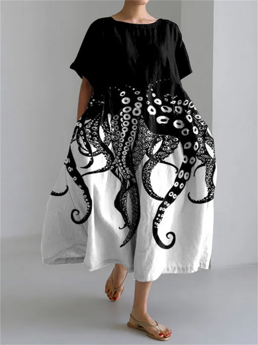 TESEO | VESTIDO CON ESTAMPADO PULPO