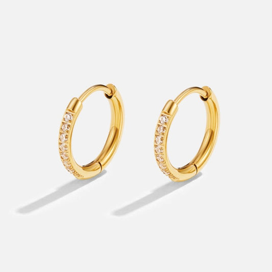 LUENGO | PENDIENTES DORADO DE ACERO INOXIDABLE