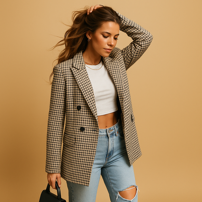 CARMELA | BLAZER DE CUADROS