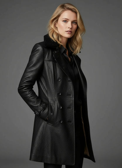 AZALEA| ABRIGO EFECTO PIEL MEDIO LARGO