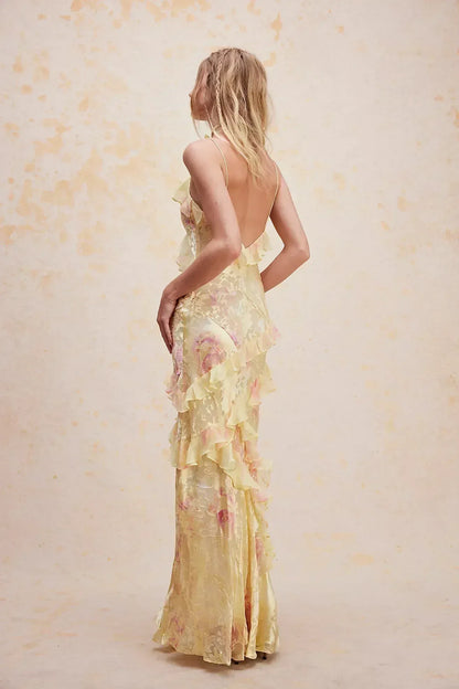 RACHEL | VESTIDO LUNGO ROMANTICO