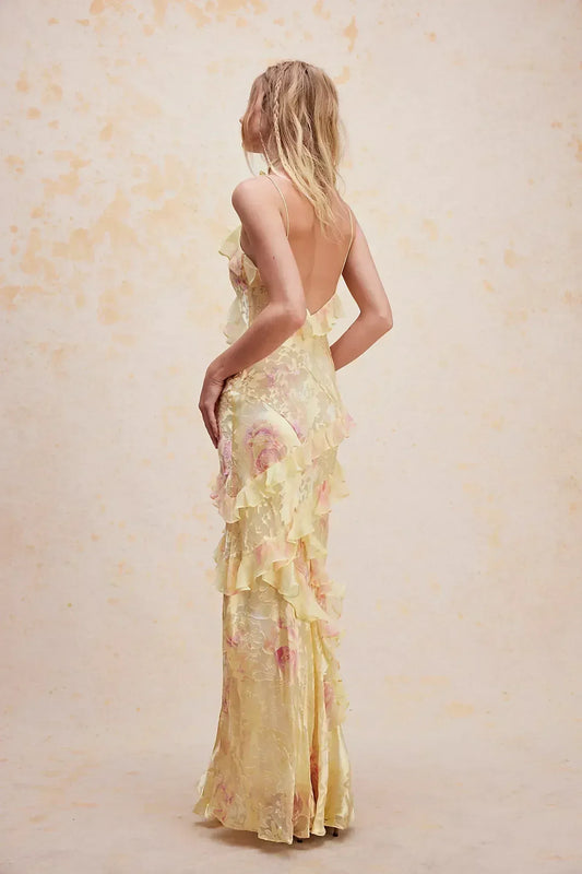RACHEL | VESTIDO LUNGO ROMANTICO