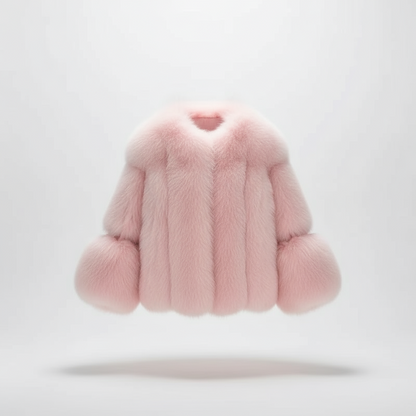 ROSÉ LUX | ABRIGO CHAQUETA DE PELO PREMIUM