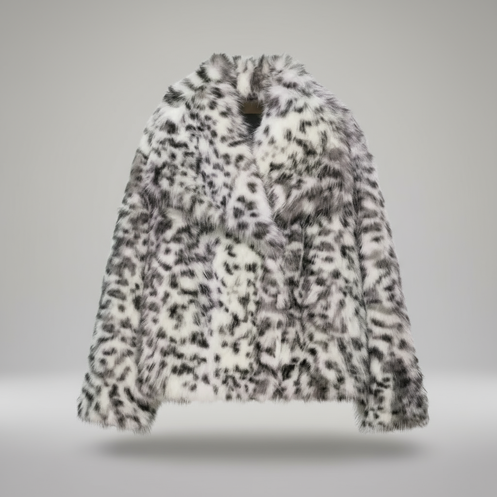SNOW LEOPARD| CHAQUETA DE PELO ESTAMPADO LEOPARDO
