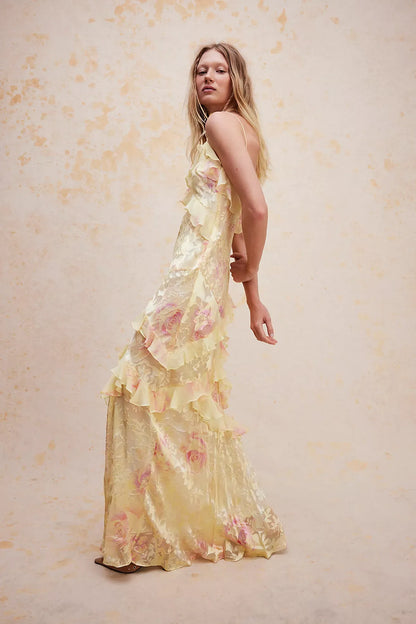 RACHEL | VESTIDO LUNGO ROMANTICO