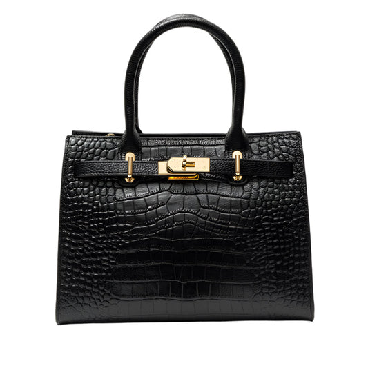 NOOR | BOLSO NEGRO DE PIEL CUERO