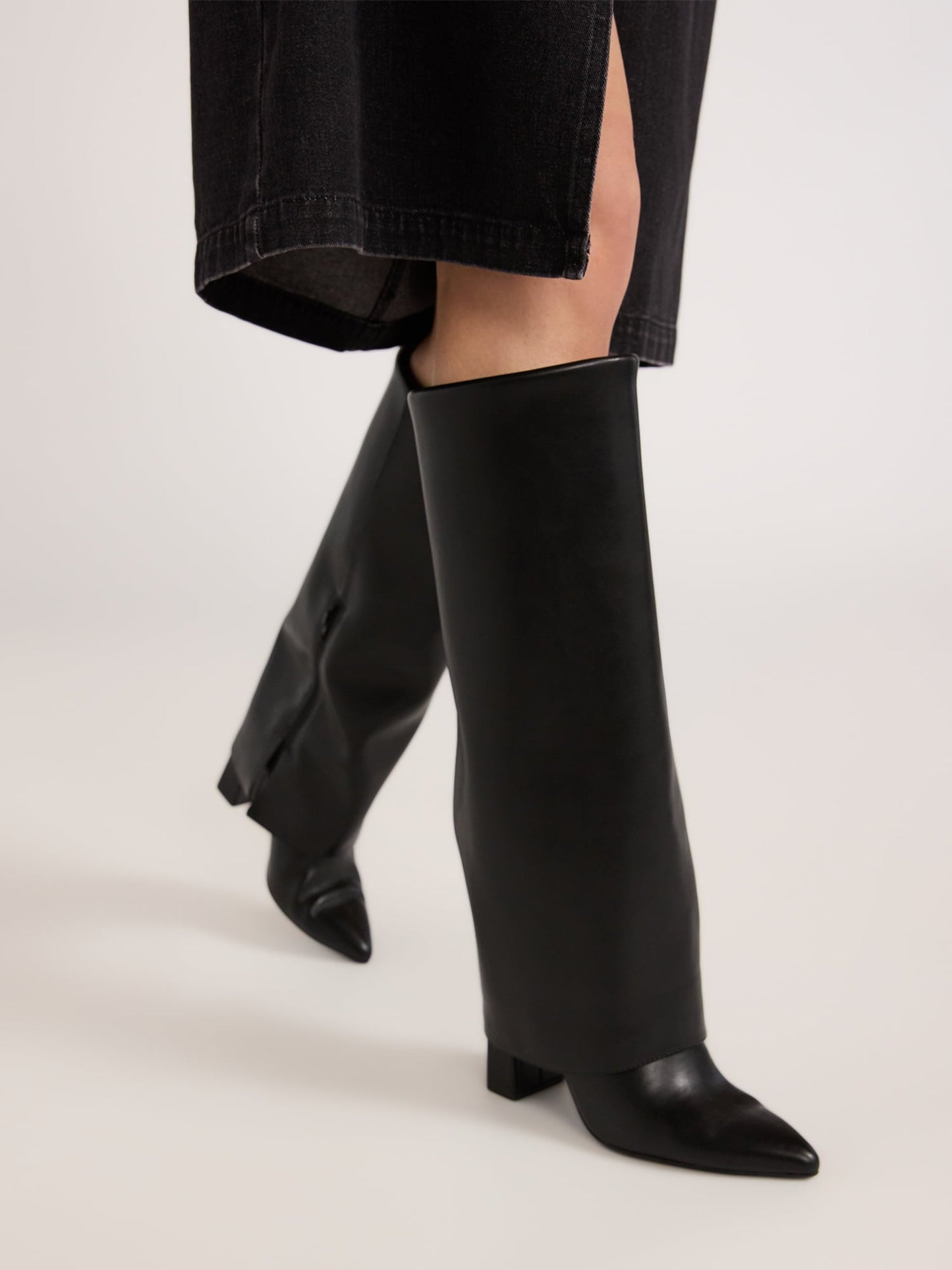 ELEGANTI | BOTAS DE TACÓN CUADRADOS EFECTO PANTALÓN