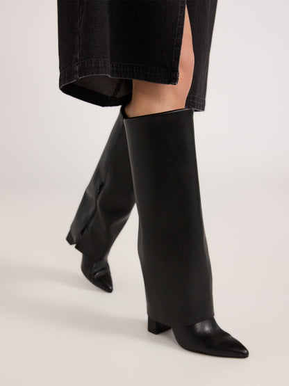 ELEGANTI | BOTAS DE TACÓN CUADRADOS EFECTO PANTALÓN